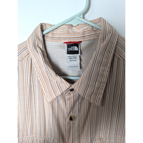 The North Face Size XXL Button Up Shirt Striped Short Sleeve Pocket Outdoor - Picture 5 of 7
